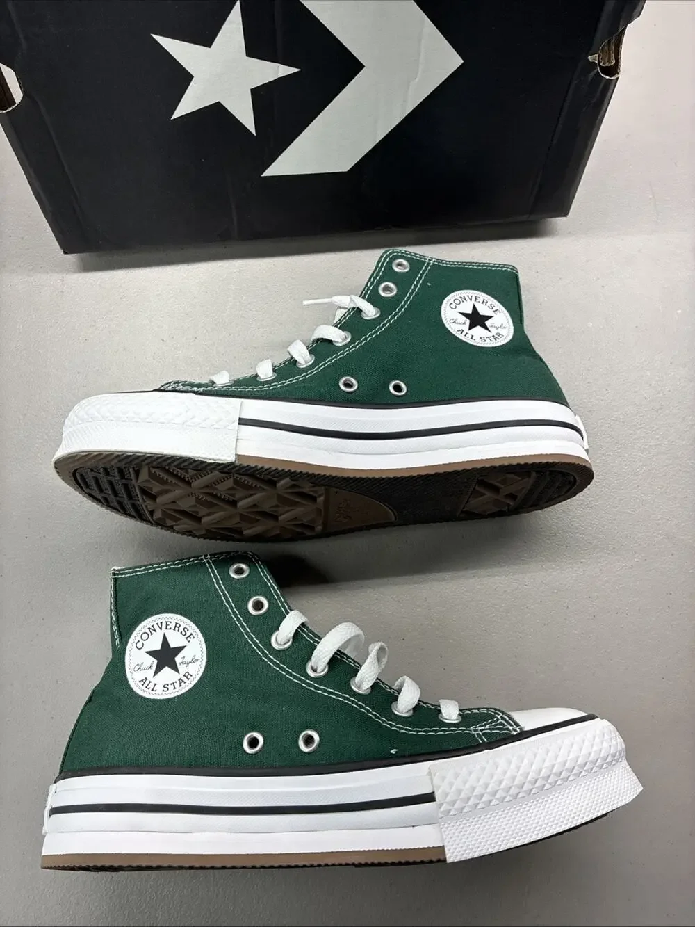 New Converse Kids Chuck Taylor All Star Size 4 Youth Forest Green |A09291F|